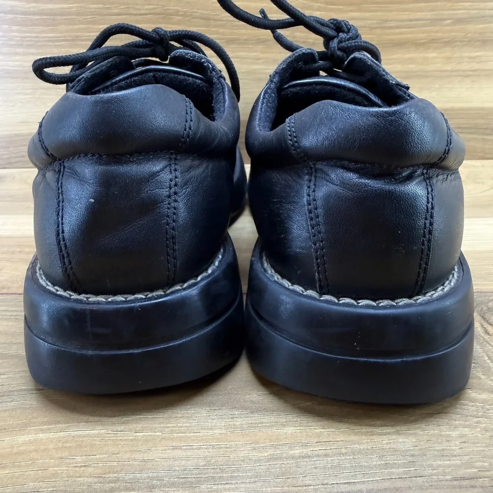 ID‎ Required Y2K Chunky Oxfords Mens 6.5 Black Dawson Leather Square Toe